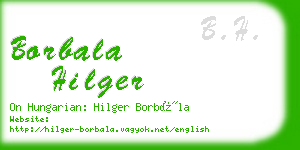 borbala hilger business card